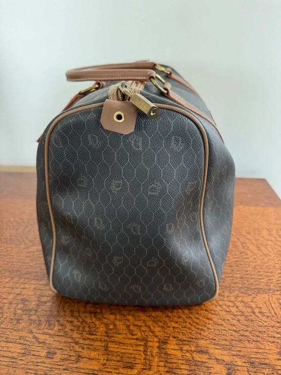 Christian Dior Honeycomb Boston Bag Brown & Tan with COA - Picture 6 of 16